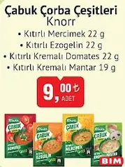 KNORR ÇABUK ÇORBA ÇEŞİTLERİ